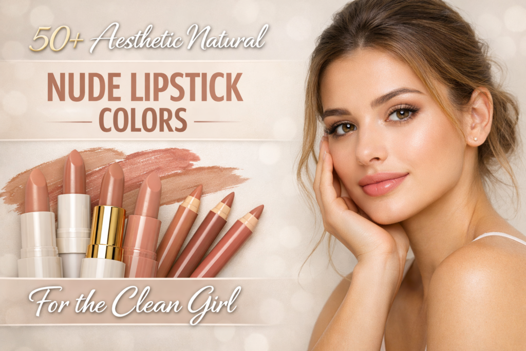 50+ Aesthetic Natural Nude Lipstick Colors for the Clean Girl Look