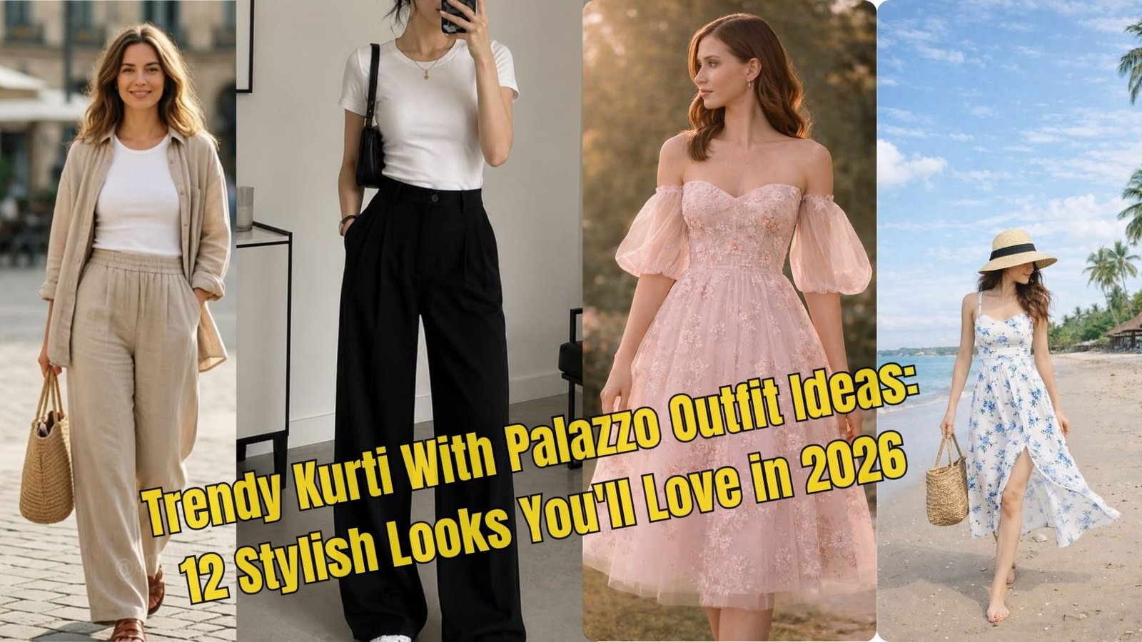 Trendy Kurti With Palazzo Outfit Ideas
