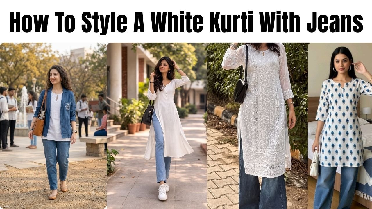 How To Style A White Kurti With Jeans